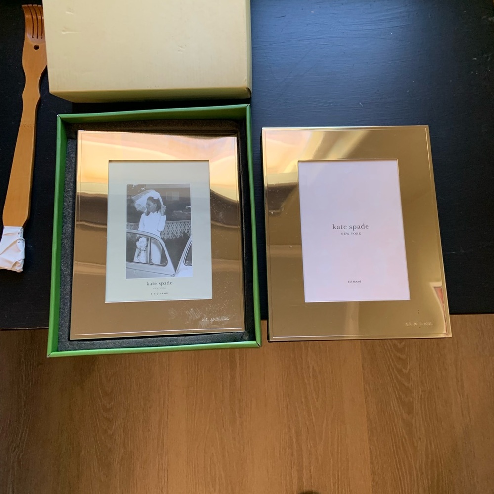 Kate Spade wedding photo albums, engraved bottom, right corner, Mr. and Mrs.